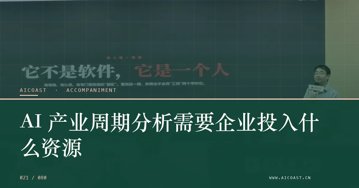 文章封面：AI 产业周期分析需要企业投入什么资源（陪跑、转型与能力转移类目）