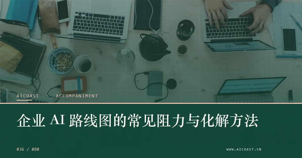文章封面:企业 AI 路线图的常见阻力与化解方法(陪跑、转型与能力转移类目)