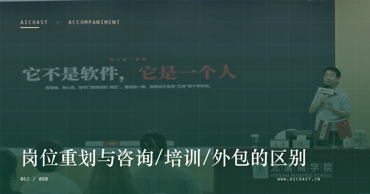 文章封面：岗位重划与咨询/培训/外包的区别（陪跑、转型与能力转移类目）