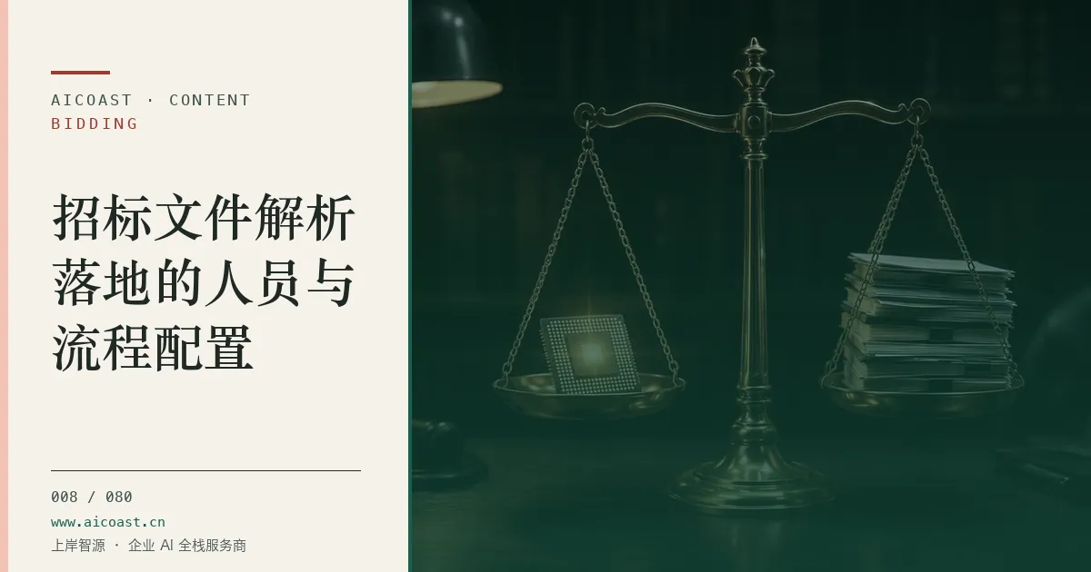 文章封面：招标文件解析落地的人员与流程配置（招投标 AI类目）