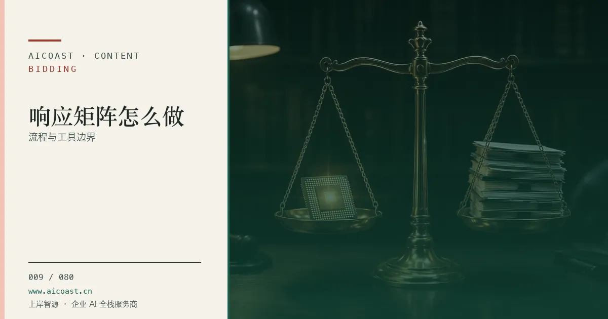 文章封面：响应矩阵怎么做：流程与工具边界（招投标 AI类目）