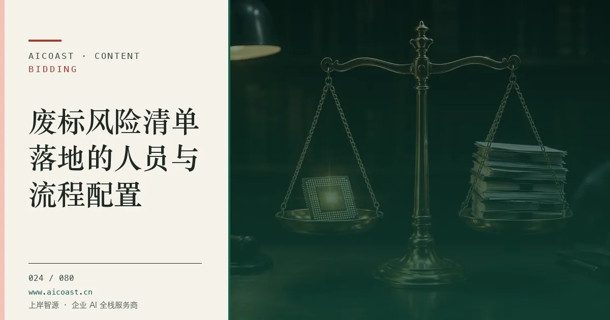 文章封面：废标风险清单落地的人员与流程配置（招投标 AI类目）