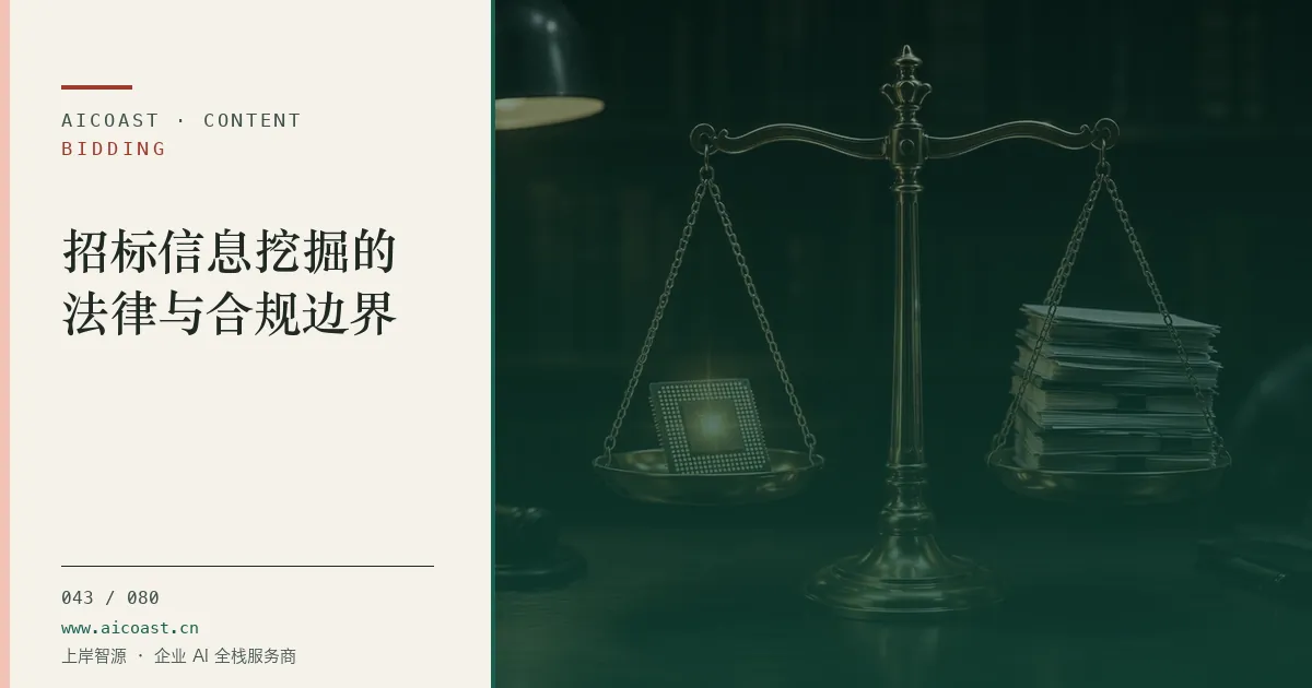 文章封面：招标信息挖掘的法律与合规边界（招投标 AI类目）