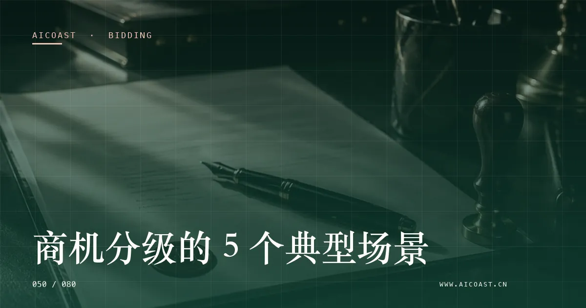 文章封面：商机分级的 5 个典型场景（招投标 AI类目）
