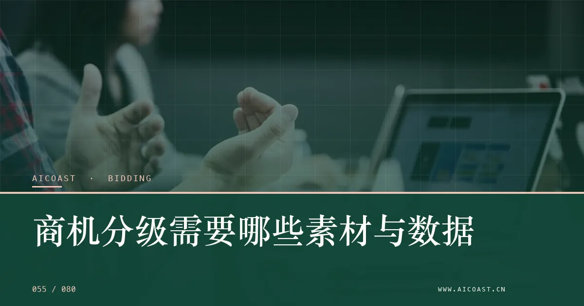 文章封面：商机分级需要哪些素材与数据（招投标 AI类目）