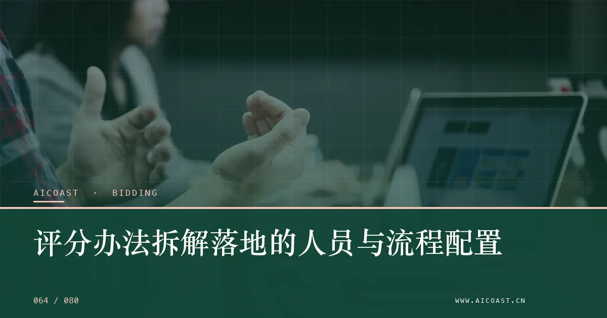 文章封面：评分办法拆解落地的人员与流程配置（招投标 AI类目）