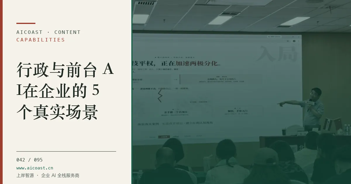 文章封面：行政与前台 AI在企业的 5 个真实场景（能力、岗位与硅基员工类目）