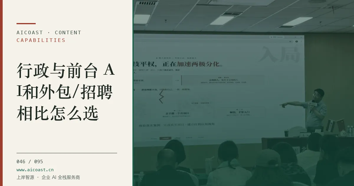 文章封面：行政与前台 AI和外包/招聘相比怎么选（能力、岗位与硅基员工类目）