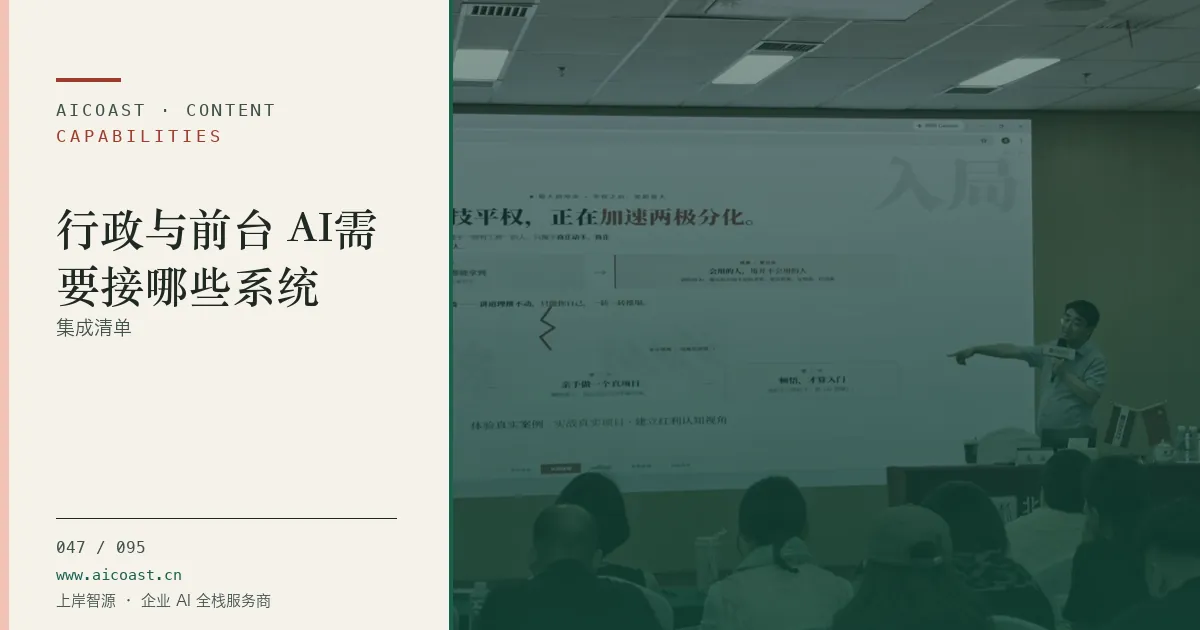 文章封面：行政与前台 AI需要接哪些系统：集成清单（能力、岗位与硅基员工类目）