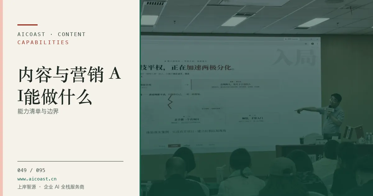 文章封面：内容与营销 AI能做什么：能力清单与边界（能力、岗位与硅基员工类目）