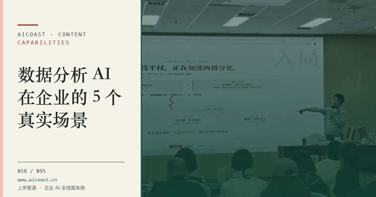 文章封面：数据分析 AI在企业的 5 个真实场景（能力、岗位与硅基员工类目）