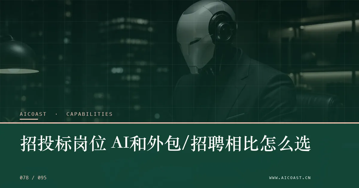 文章封面:招投标岗位 AI和外包/招聘相比怎么选(能力、岗位与硅基员工类目)