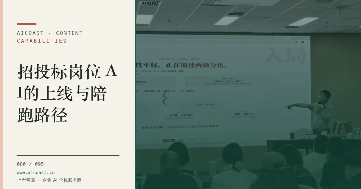 文章封面：招投标岗位 AI的上线与陪跑路径（能力、岗位与硅基员工类目）