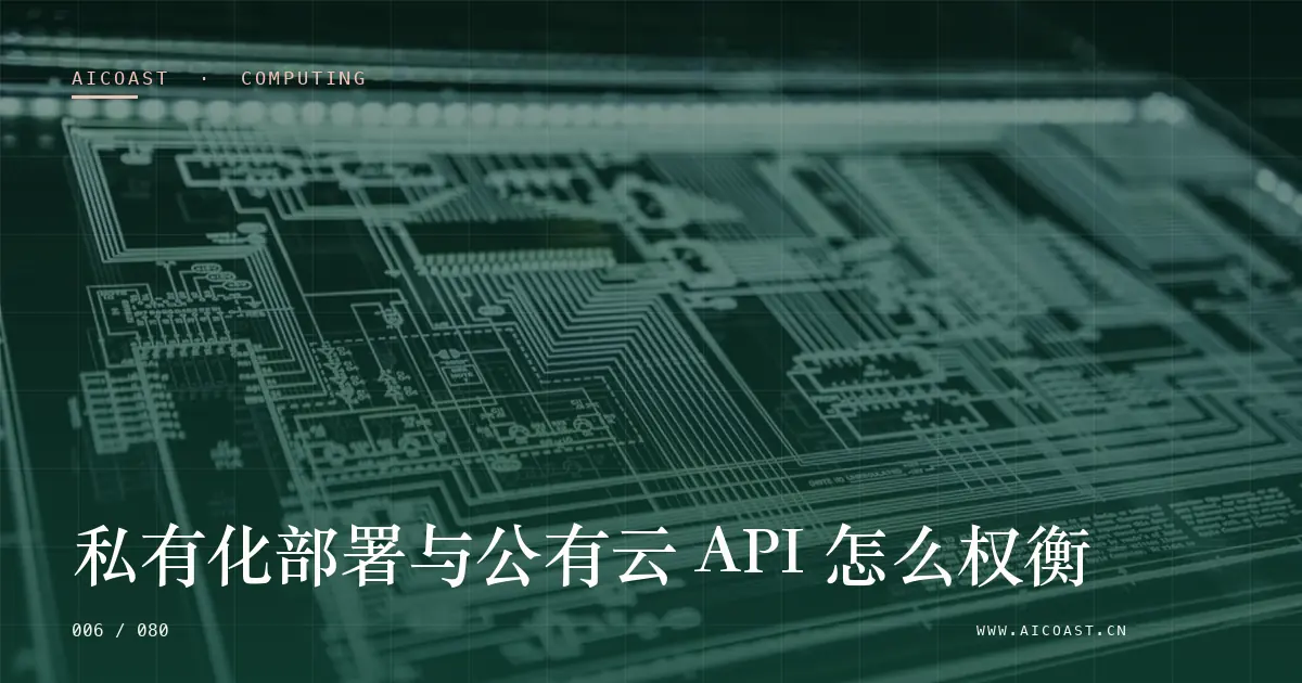 文章封面：私有化部署与公有云 API 怎么权衡（算力、私有化与成本类目）