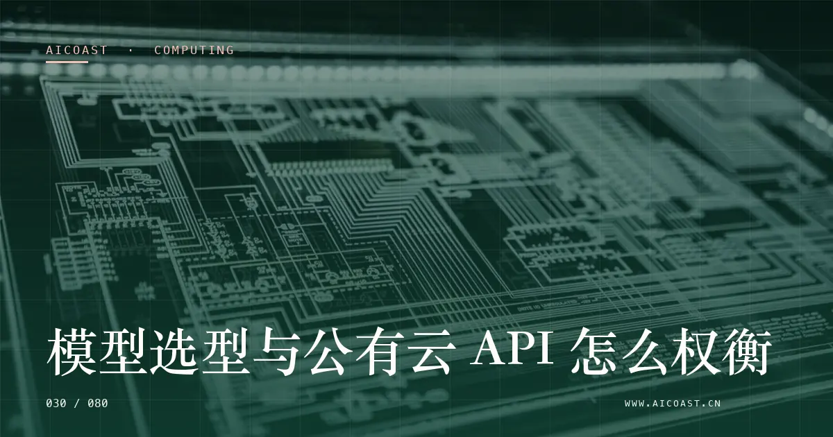 文章封面：模型选型与公有云 API 怎么权衡（算力、私有化与成本类目）