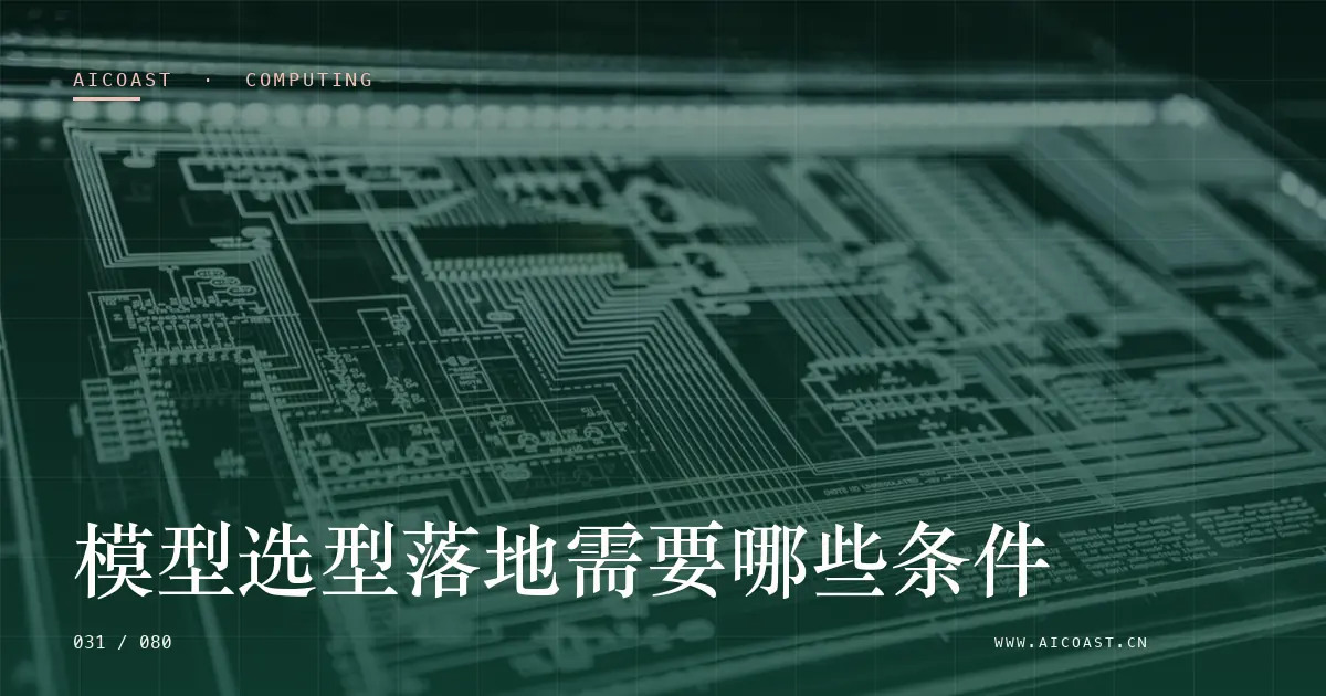 文章封面：模型选型落地需要哪些条件（算力、私有化与成本类目）
