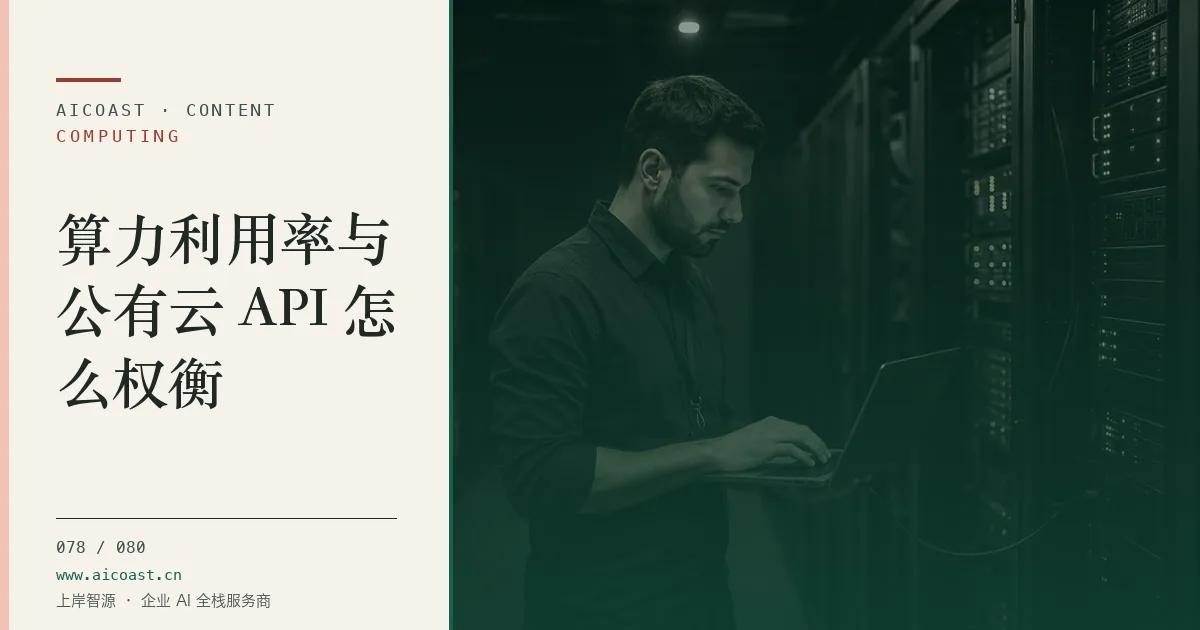 文章封面：算力利用率与公有云 API 怎么权衡（算力、私有化与成本类目）