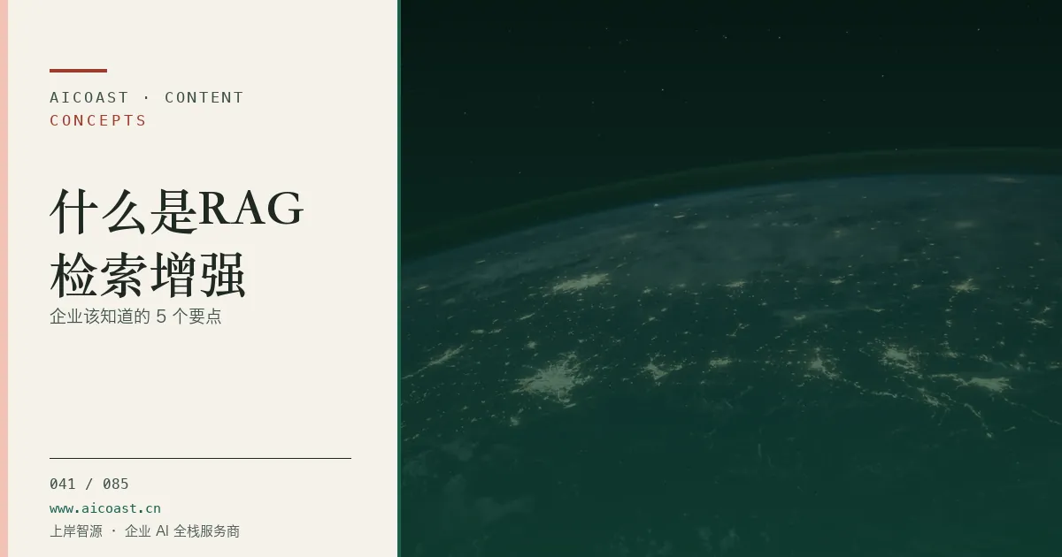 文章封面：什么是RAG 检索增强：企业该知道的 5 个要点（AI 基础与概念类目）