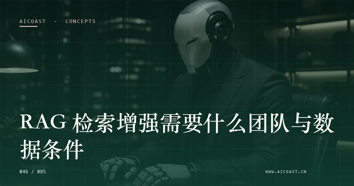 文章封面：RAG 检索增强需要什么团队与数据条件（AI 基础与概念类目）