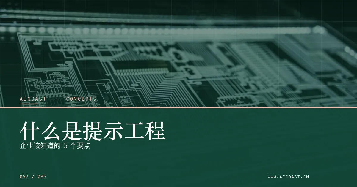 文章封面:什么是提示工程:企业该知道的 5 个要点(AI 基础与概念类目)