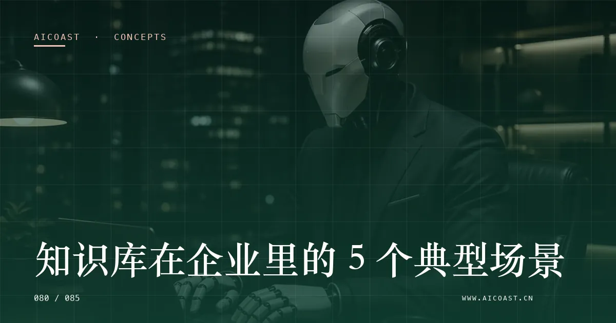 文章封面：知识库在企业里的 5 个典型场景（AI 基础与概念类目）