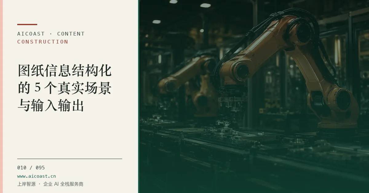文章封面：图纸信息结构化的 5 个真实场景与输入输出（建筑行业 AI类目）