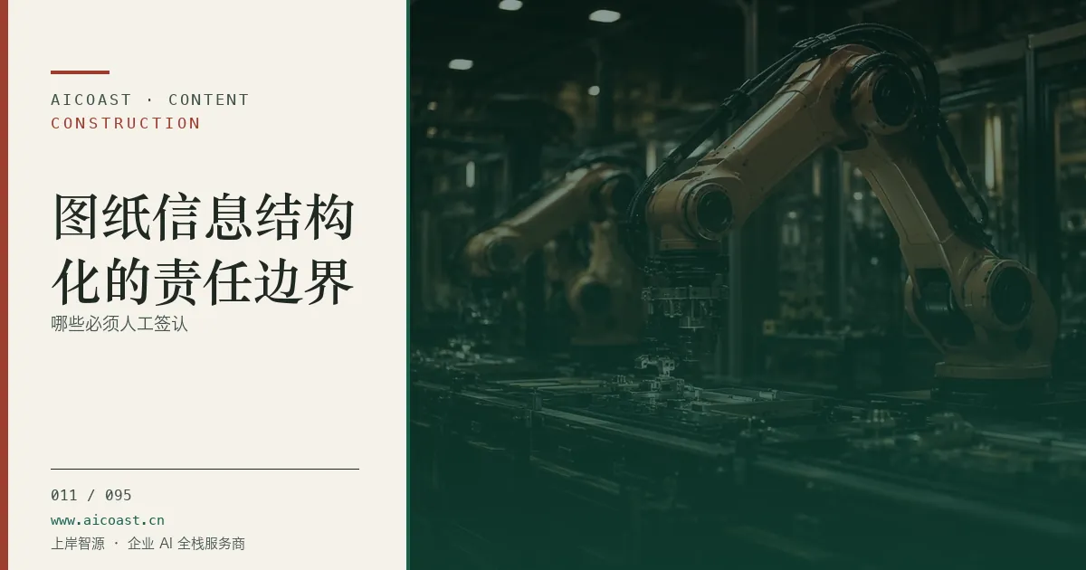 文章封面：图纸信息结构化的责任边界：哪些必须人工签认（建筑行业 AI类目）