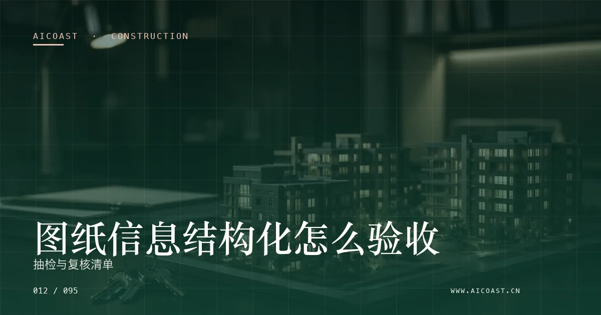 文章封面：图纸信息结构化怎么验收：抽检与复核清单（建筑行业 AI类目）