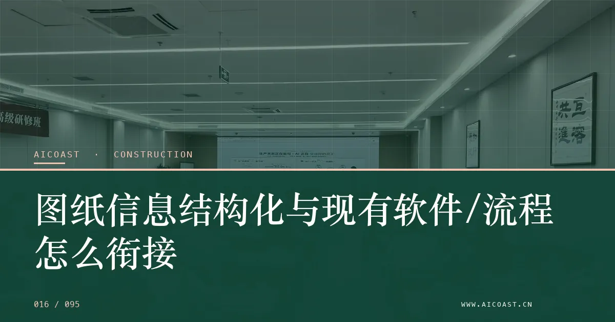 文章封面：图纸信息结构化与现有软件/流程怎么衔接（建筑行业 AI类目）