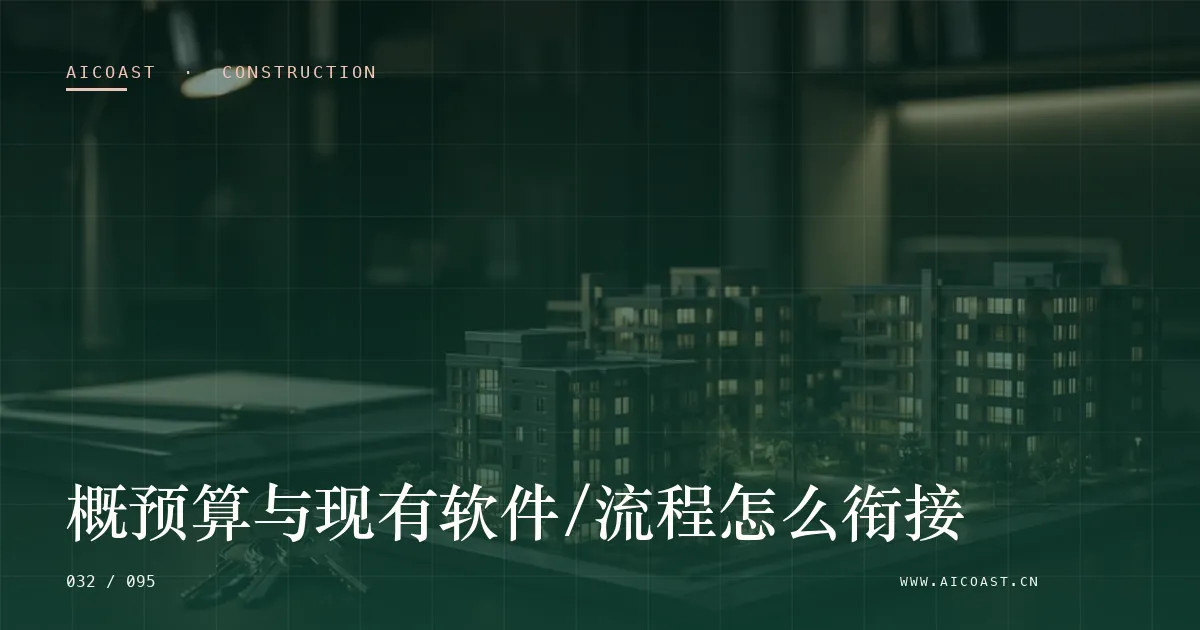 文章封面：概预算与现有软件/流程怎么衔接（建筑行业 AI类目）