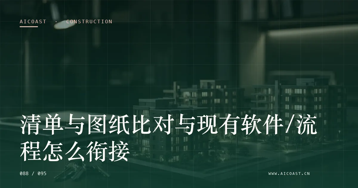 文章封面：清单与图纸比对与现有软件/流程怎么衔接（建筑行业 AI类目）