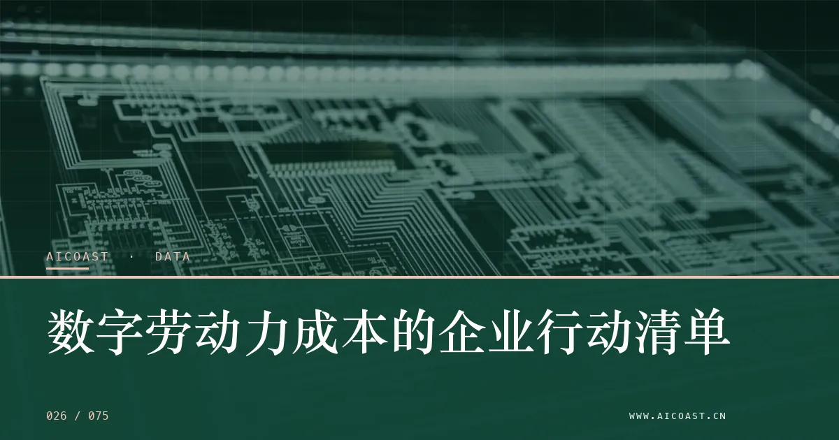 文章封面：数字劳动力成本的企业行动清单（数据、趋势与行业观察类目）