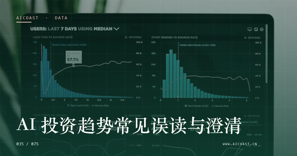文章封面：AI 投资趋势常见误读与澄清（数据、趋势与行业观察类目）
