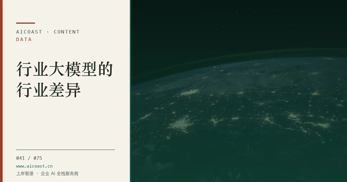 文章封面：行业大模型的行业差异（数据、趋势与行业观察类目）
