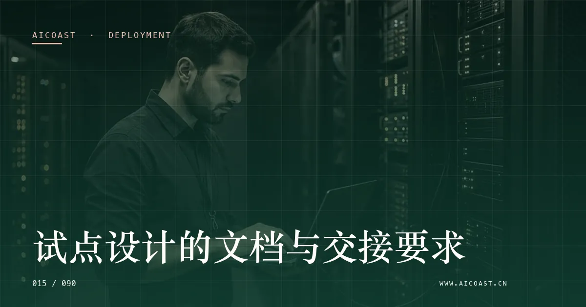 文章封面：试点设计的文档与交接要求（部署、实施与验收类目）