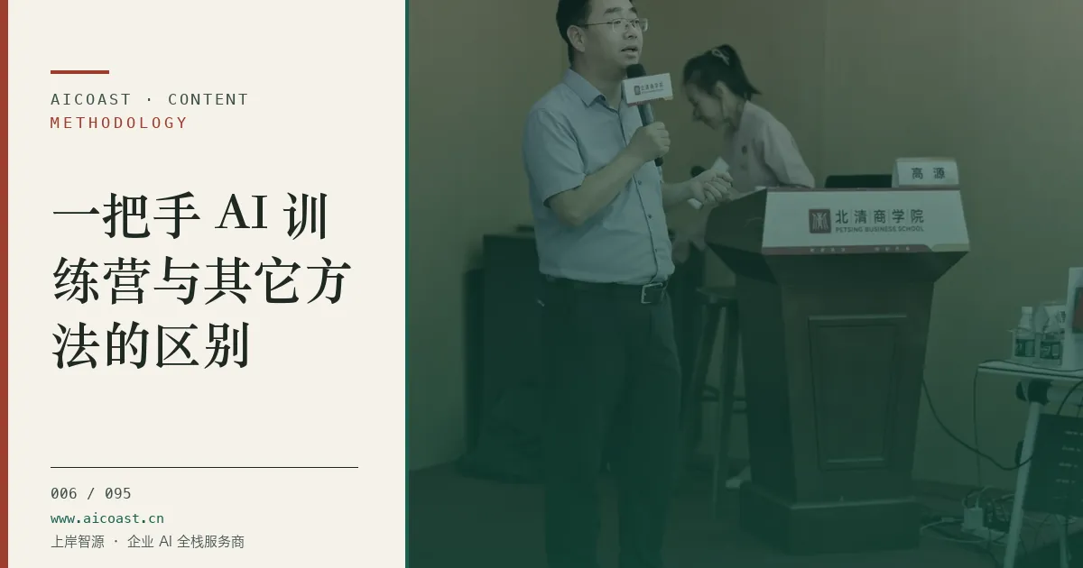 文章封面：一把手 AI 训练营与其它方法的区别（方法、团队与训练营类目）