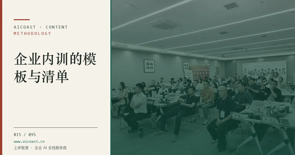 文章封面：企业内训的模板与清单（方法、团队与训练营类目）