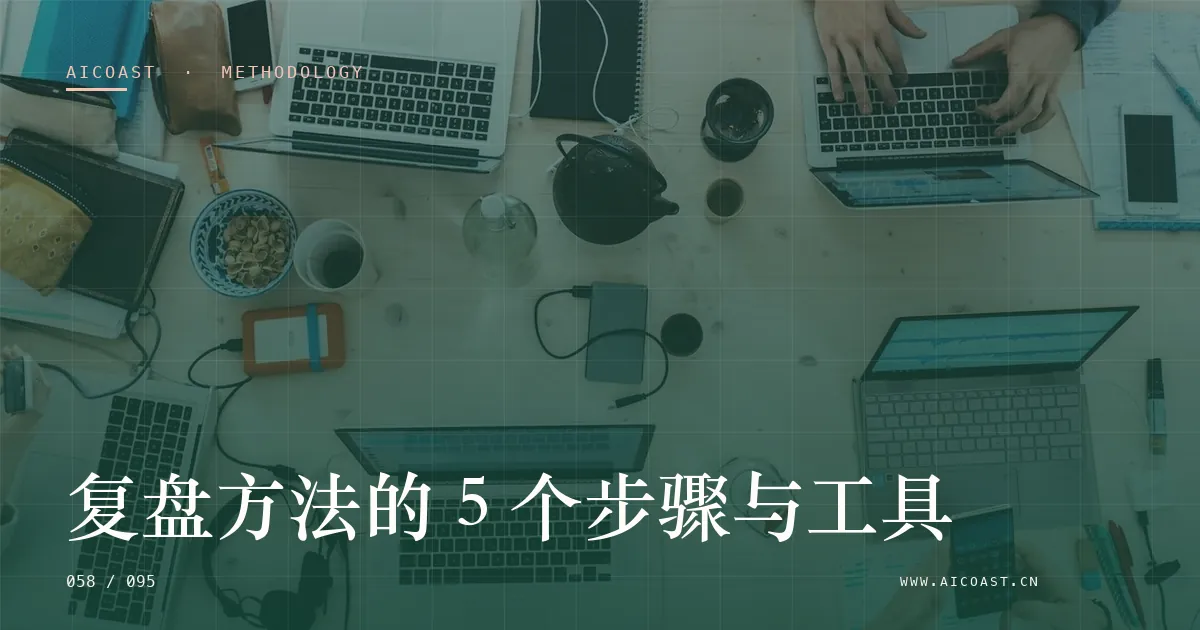 文章封面：复盘方法的 5 个步骤与工具（方法、团队与训练营类目）