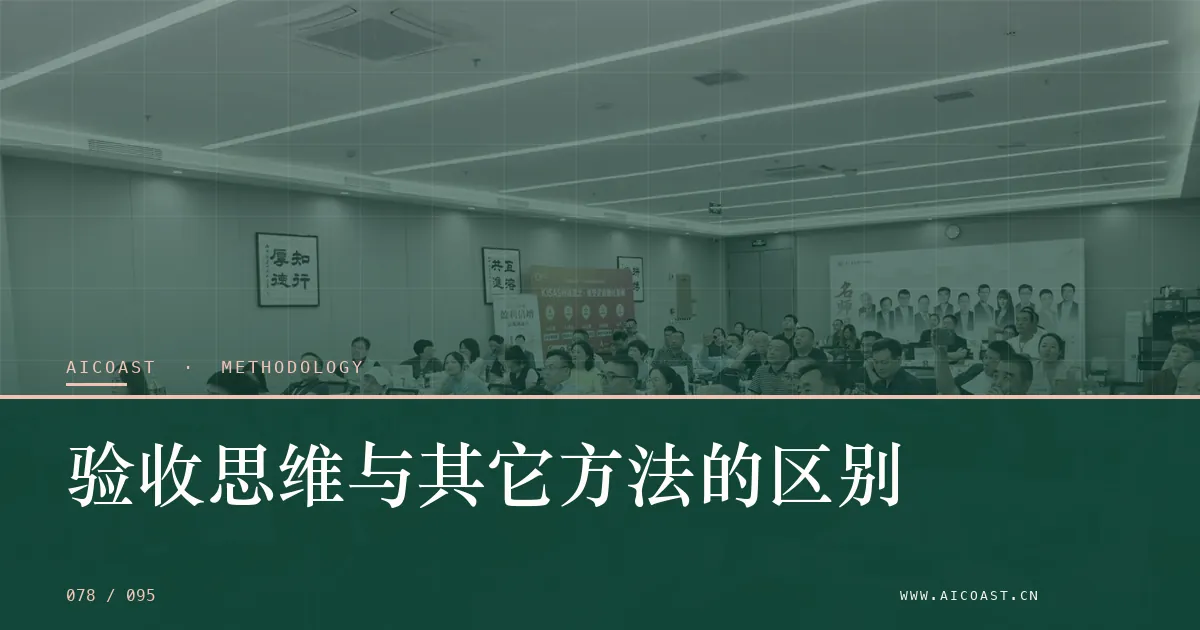 文章封面:验收思维与其它方法的区别(方法、团队与训练营类目)