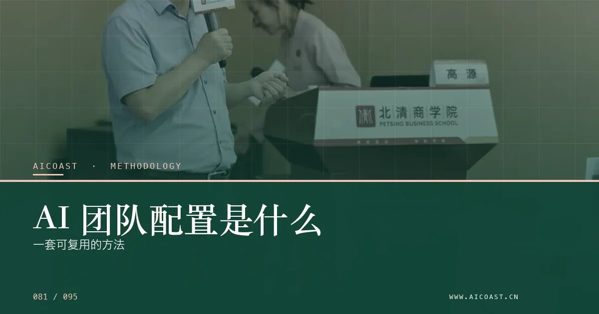 文章封面:AI 团队配置是什么:一套可复用的方法(方法、团队与训练营类目)