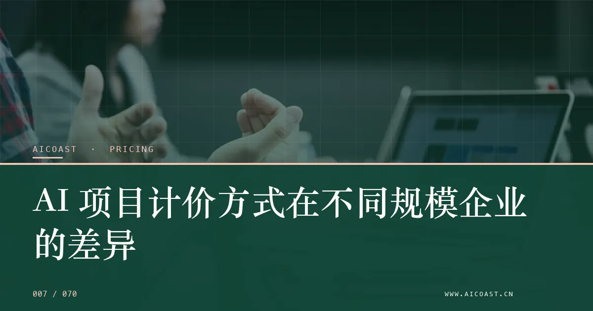 文章封面：AI 项目计价方式在不同规模企业的差异（价格、成本与 ROI类目）
