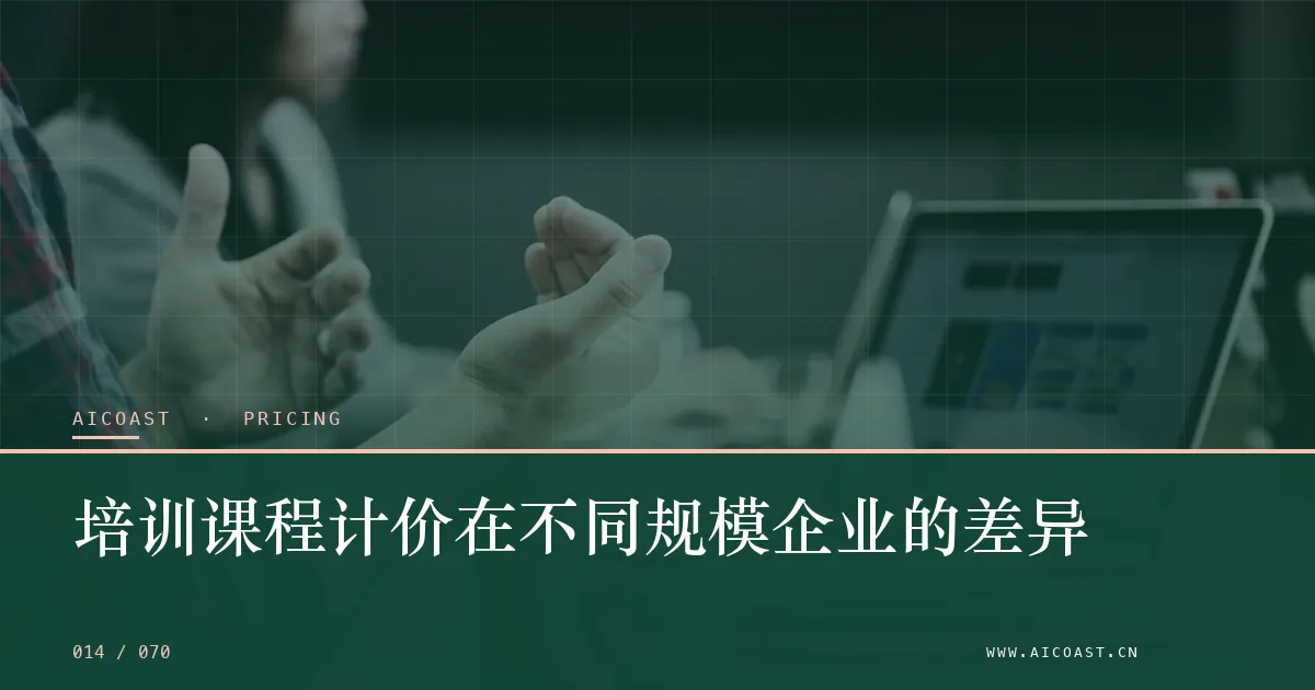 文章封面：培训课程计价在不同规模企业的差异（价格、成本与 ROI类目）