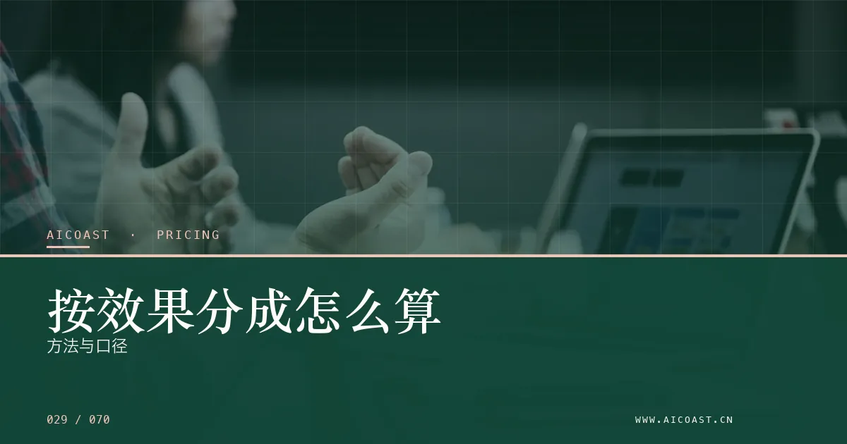 文章封面：按效果分成怎么算：方法与口径（价格、成本与 ROI类目）