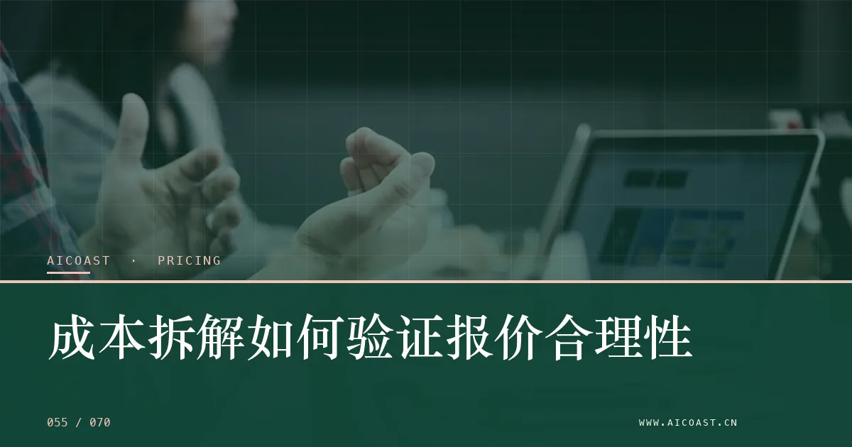 文章封面:成本拆解如何验证报价合理性(价格、成本与 ROI类目)