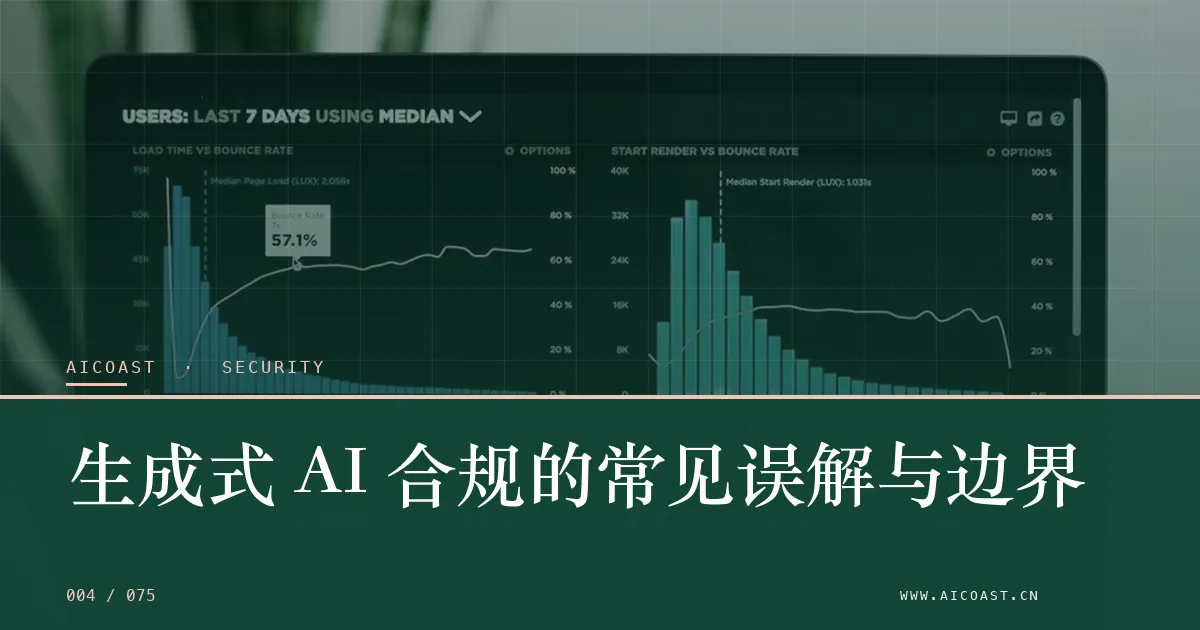 文章封面：生成式 AI 合规的常见误解与边界（安全、合规与数据类目）