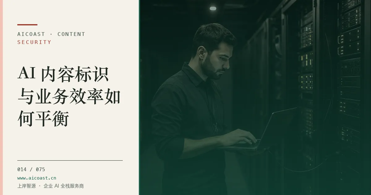 文章封面：AI 内容标识与业务效率如何平衡（安全、合规与数据类目）