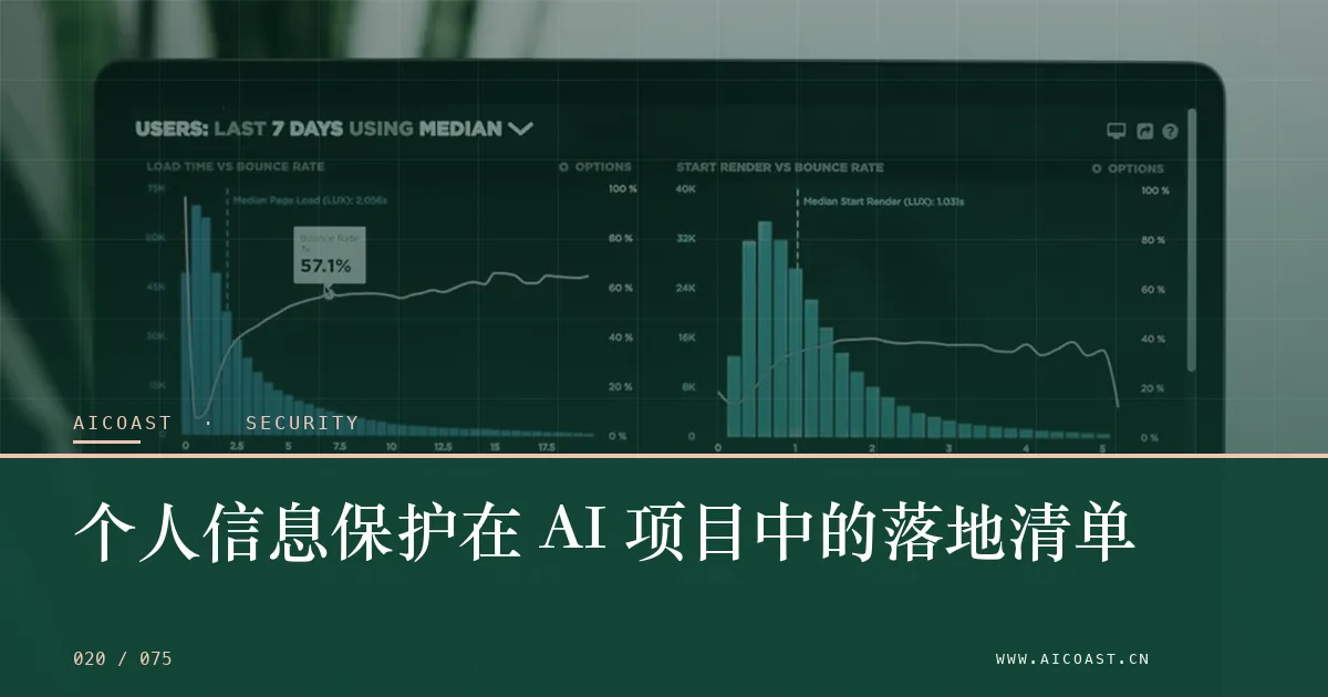 文章封面：个人信息保护在 AI 项目中的落地清单（安全、合规与数据类目）