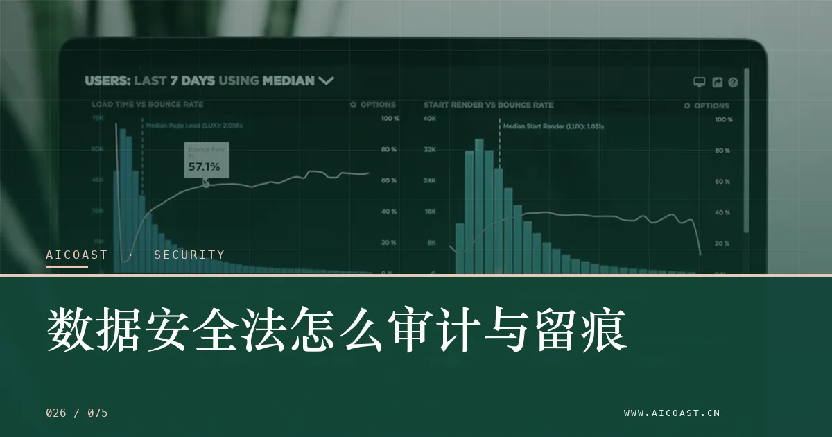文章封面：数据安全法怎么审计与留痕（安全、合规与数据类目）
