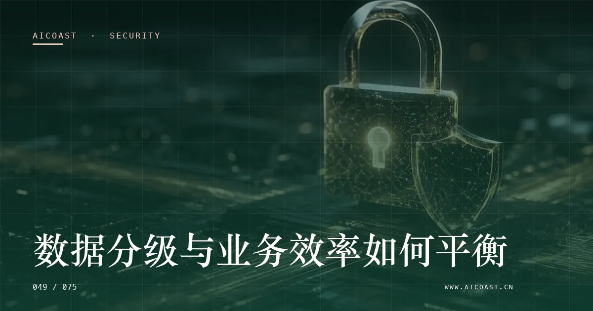 文章封面：数据分级与业务效率如何平衡（安全、合规与数据类目）