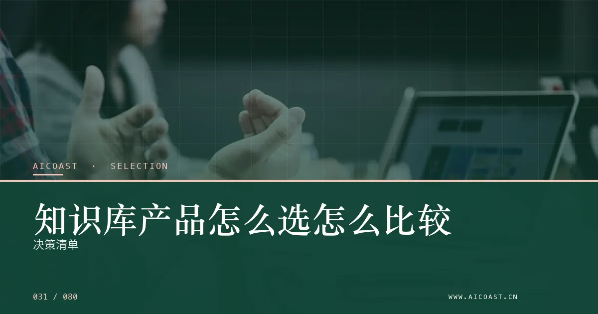 文章封面：知识库产品怎么选怎么比较：决策清单（选型与对比类目）